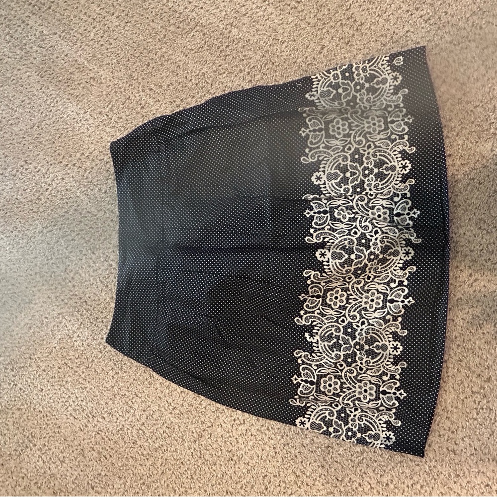 LOFT Black and White Skirt